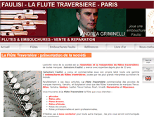 Tablet Screenshot of laflutetraversiere.com